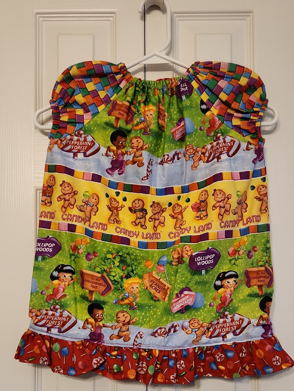 Toddler Candy Land Print Board Game Puff Sleeve Dress 2-3T Way 2 Cute Bowtique